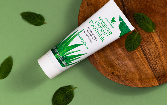 Forever Bright Toothgel med aloe vera og propolis fra Forever Living Products.