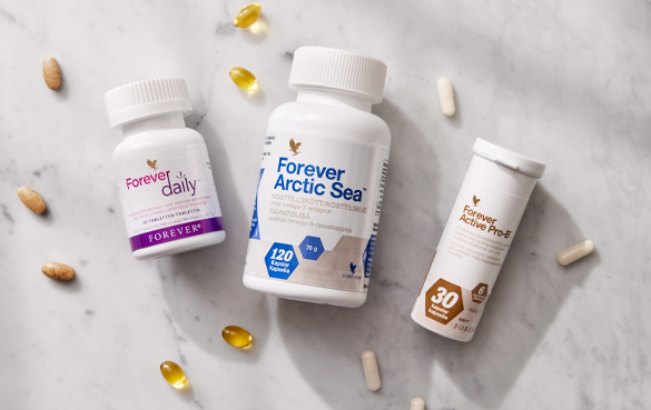 Forever Key 3 gir deg vitaminer, omega-3 og nøye utvalgte melkesyrebakterier. Enkelt, praktisk.