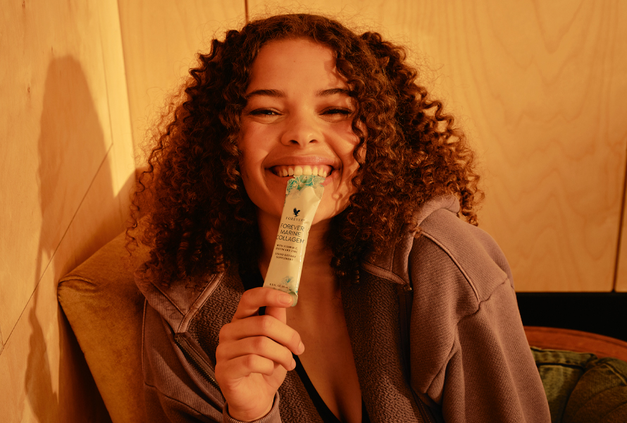 Forever Marine Collagen, hudpleie som booster med kollagen, vitaminer og mineraler innenfra. 